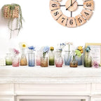 CUCUMI 12pcs Bud Vases for Centerpieces, Colorful Vintage Glass Vase Set - Image 4