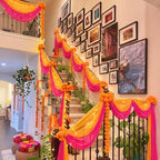 Tegeme Diwali Mehndi Decoration Artificial Marigold Garland Decor Set, Warm - Image 6