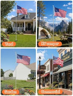 LETSTRY 10 FT In-Ground Flag Pole for Outside House, Heavy Duty Wind Resistant Flagpole with Upgraded 5-Prong Base,Portable Mount Flapoles Kit for Yard, Garden Decor, Residential Commerical, Silver - Image 7