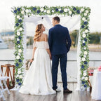 2 Pack 6.2Ft Blue White Flower Garland Artificial Eucalyptus Flower Garland - Image 5