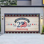 American 250th Birthday Garage Door Cover Decorations, 4th of July Photograph Backdrop America USA Banner 250th Anniversary Garage Door for Independence Day Patriotic Party Outdoor Decor Banners (B) by Unknown