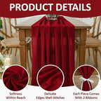 MDS Pack of 10 | Maroon | 10ft Chiffon Table Runner 29x120 Inches Long Romantic Rustic Sheer Gauze Runner for Wedding Bridal Shower Birthday Banquets Engagement Spring Easter Boho Decorations - Image 5
