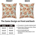 Fall Leaf Velvet Pillow Covers 20x20 Set of 2, Burnt Orange Autumn Colored Leaves Harvest Holiday Decorative Throw Pillowcases Seasonal Colorful Farmhouse Cushion Cases Couch Sofa Bed Decor - Image 4