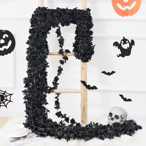BLEUM CADE 12Pcs 16.4Ft Fake Flower Garland Artificial Rose Vines - Image 7