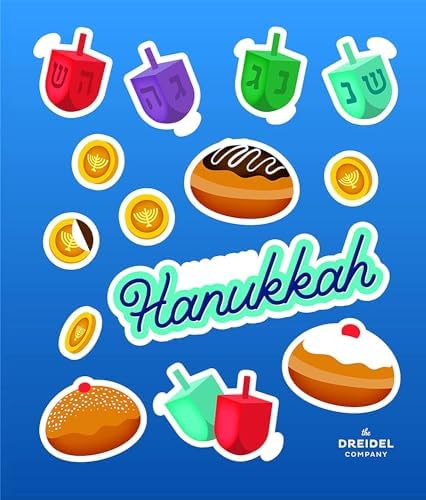 The Dreidel Company Large Hanukkah Window Clings Decals, Chanukah Theme Clings Decorations (384 Hanukkah Decals) - Image 2