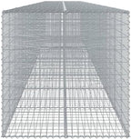 vidaXL Gabion Basket with Cover 393.7"x39.4"x39.4" Galvanized Iron - Image 6