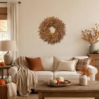 24 Inch Artificial Fall Wreath for Front Door, Autumn Olive Branch Wreathh - Image 6