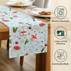 Holiday Table Runners | Confetti Design | Seasonal Table Decorations | Kitchen Dining Table Runner | Made in The USA | Stain Resistant | 14" x 90" Long - Image 2