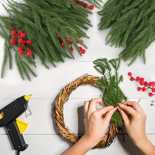 Rowfad Christmas Norfolk Pine Picks Artificial Greenery Branches, 100 Pcs - Image 3