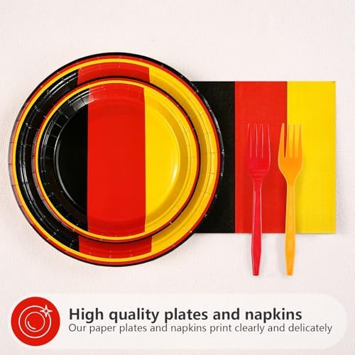 96 Pcs German Flag Themed Party Decorations, Serves 24 - Image 2