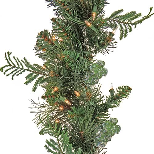 National Tree Company 9ft Pre-Lit Artificial North Conway Christmas Garland - Image 3