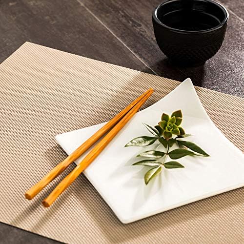 Restaurantware Light Taupe Vinyl Woven Placemat, 16 x 12 in, 6 Pack - Image 3