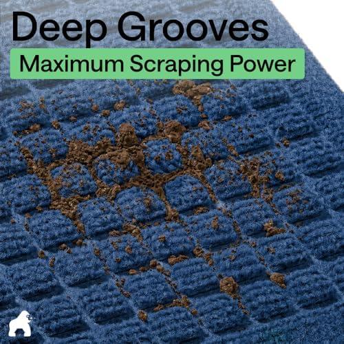 GORILLA GRIP® HydroABSORB Door Mat for Indoor Outdoor Use, 47x35 Blue - Image 5