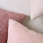 Set of 4 Soft Textured Decorative Throw Pillow Covers 20x20 Inch Cozy Farmhouse Cushion Cover Square Accent Pillow Cases for Bed Couch Sofa Living Room, Light Pink - Image 5
