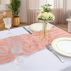 12 Pack 10Ft Blush Pink Cheesecloth Table Runner 23 x 120 Inch - Image 6