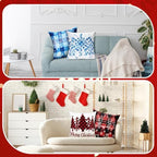 Mindsoft 20 Pcs Holiday Pillow Covers 18 x 18 Easter Pillow Cover Spring Summer 250th Anniversary Pillowcase Decorative Seasonal Cushion Case for Farmhouse Home Sofa(Color Stripes) - Image 5