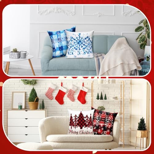 Mindsoft 20 Pcs Holiday Pillow Covers 18 x 18 Easter Pillow Cover Spring Summer 250th Anniversary Pillowcase Decorative Seasonal Cushion Case for Farmhouse Home Sofa(Color Stripes) - Image 5