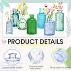 Yaomiao 30 Pcs Glass Bud Vases Centerpieces, Blue Green Series - Image 4