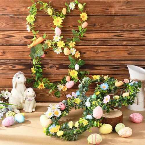 6 Pcs 16 Inches Easter Wreath Bunny Wire Wreath Form Garden Bunny Shaped Form Frame for Easter DIY Craft Rabbit Decor Project Indoor Outdoor Holiday Door Porch Hanging Decor - Image 5