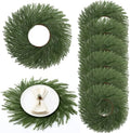 Christmas Round Placemat Set of 6 Artificial Norfolk Wreath Charger by Gandeer