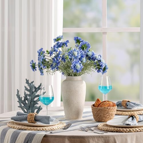 Ceramic Flower Vase, Large Flower Vase Tall Rustic Farmhouse Decorative Vase Floral Pottery Vases for Home Decor Table Living Room Entryway Mantel Bedroom Bathroom Kitchen - 11" W - Image 4