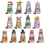 Wood Animal Figurine Magnetic Interchangeable Seasonal Decor (G) by Unknown