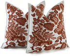 My Whimsical Corner Red Ombre Boho Throw Pillow Covers 18x18, Set of 2 by COTTONPRINTCLUB