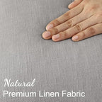 decorUhome Linen Fringe Light Grey Throw Pillow Covers 22x22 Set of 2 - Image 3