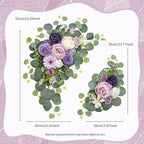 Odouzy Artificial Wedding Arch Flowers for Wedding Sign,Set of 2 for Wedding Welcome Ceremony Sign,Faux Floral Swags,Wedding, Banquet and Reception Backdrop Floral Decoration (Purple) - Image 2