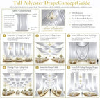 4 Panels 5ft(W) x 20ft(H) Silver Backdrop Curtain for Wedding Parties - Image 3