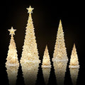 Glooglitter 5 Pcs Acrylic LED Christmas Tree, 12'',11'', 8'', 5'' by Glooglitter