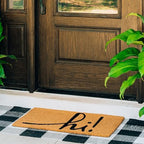 THEODORE MAGNUS Door Mat - Welcome Mat for Front Door with Non-Slip Backing - Durable Coir Doormat - Perfect for Outside Entrance and Entryway Matt - Outdoor/Indoor - hi! - 17" x 30" - Image 2