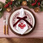 HunnmingRe 12 Pcs Classic Christmas Embroidered Cloth Napkins, 17x17 Inch - Image 5
