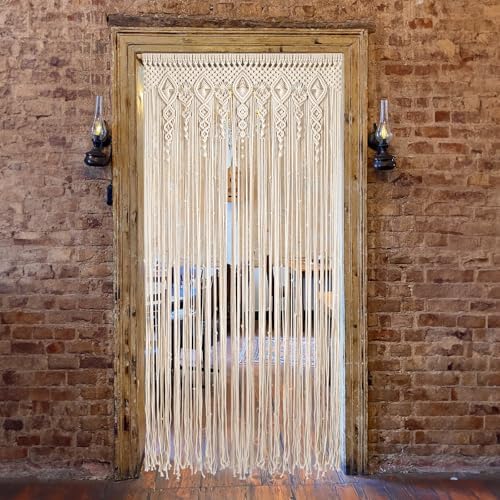 Macrame Curtains for Wall Decor, Macrame Wall Hanging 79" x 35" 1 Panel - Image 6