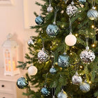 Valery Madelyn 100ct Christmas Tree Decorations Ball Ornament Set, Light Blue Silver Shatterproof Hanging Ornaments Bulk for Xmas Holiday Party Decor - Image 2