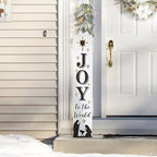 Glitzhome 42" H Lighted Wooden Nativity Porch Sign, Decorative Joy Hanging Plaque for Christmas, Farmhouse Xmas Nativity Porch Decor Hanging Sign for Christmas Holiday Home Front Door Porch Decor by Glitzhome