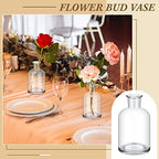 Lallisa 60 Pcs 4 Inches Small Glass Bud Vases Bulk Mini, Clear - Image 4