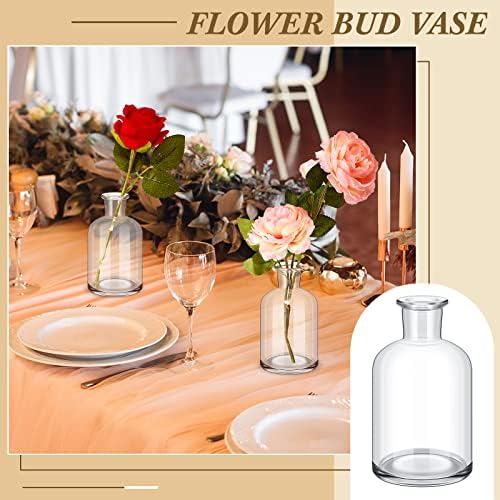 Lallisa 90 Pcs 4 Inches Small Glass Bud Vases Bulk Mini, Clear - Image 4