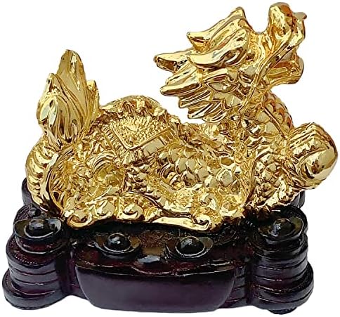 Betterdecor Gold Color Feng Shui 12 Chinese Zodiac Animal Statue Figurine Home Office Decoration and Gift for New Year Holidays and Birthday (Zodiac Dragon) - Image 2
