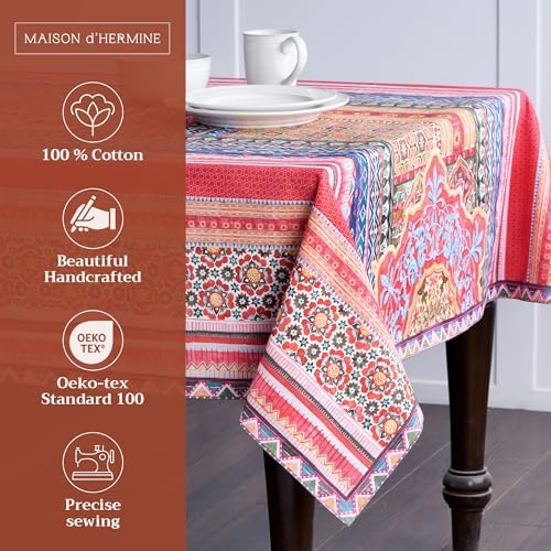 Maison d' Hermine Table Cloth Rectangle Table Reusable 100% Cotton 60"x108" - Image 2