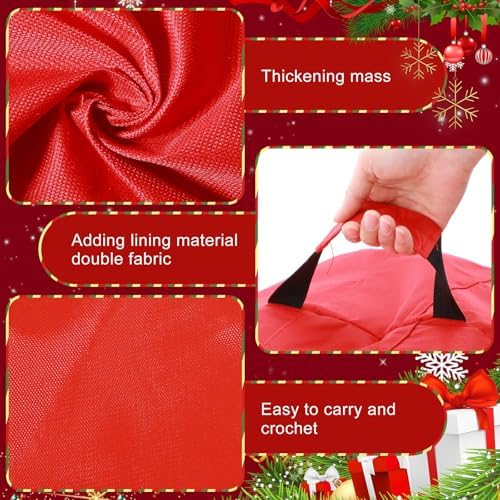 2 Pcs 26 Inch Double-Layer Christmas Wreath Storage Bags - Image 5