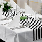 AmazingSpark Striped Table Runner Roll,Black,50' Long X 16" Wide - Image 4