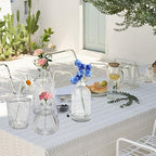 32 PCS Clear Glass Bud Vases Set,Small Flower Arrangement Vase,Vintage Crystal Glass Design,Wedding,Party Decoration,Home Flower Arrangement (32) - Image 3
