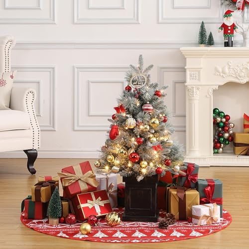 3FT Mini Christmas Tree with Battery Operated Lights for Holiday Decor - Image 3