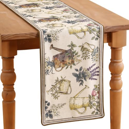 patdrea Designer Vintage French Floral Table Runner,12"X87" by patdrea