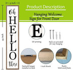 Oh Hello There Outdoor Welcome Sign, 45"X9", Wood White - Image 2
