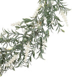 Pre-Lit Battery Operated White Lavender Spring Wreath - 16" - White LED Lights - Image 6