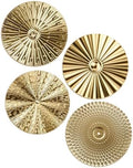 Hicarer 4 Pcs 12 Inch Gold Metal Wall Art Decor Modern Sunburst Decor by Hicarer