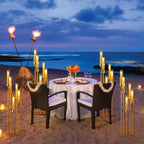 20PCS Gold Floor Candelabra,5 Arm Candle Holders with Acrylic Lampshade - Image 6