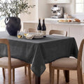 NOVILYS Rectangle Tablecloth with Linen Textured, 60 x 120 Inch, Charcoal by Unknown